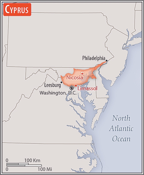 Area comparison map