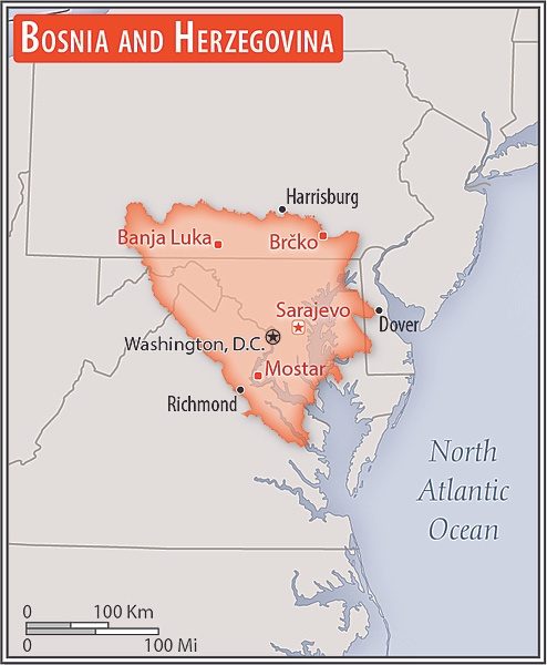 Area comparison map