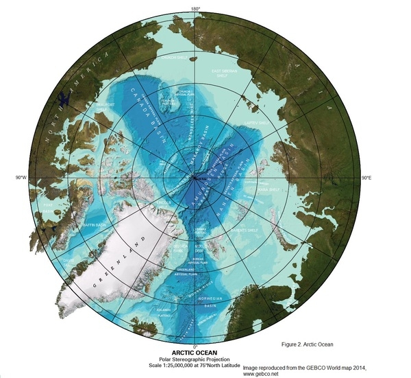 Figure 2. Arctic Ocean sea floor