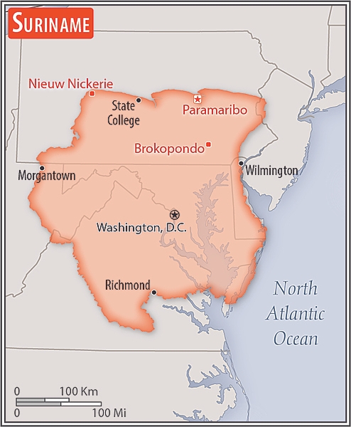 Area comparison map