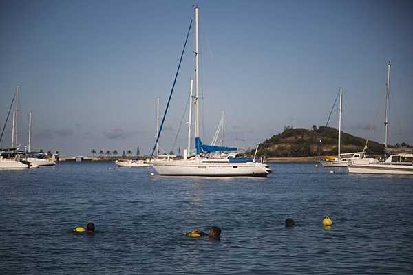 The harbor at Noumea. Photo courtesy of the US Marine Corps/ Sgt. Douglas D. Simons.