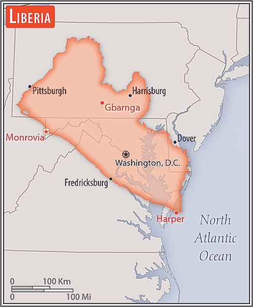 Area comparison map