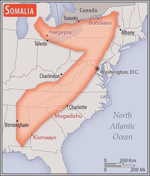 Area comparison map