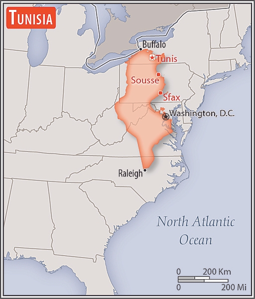 Area comparison map