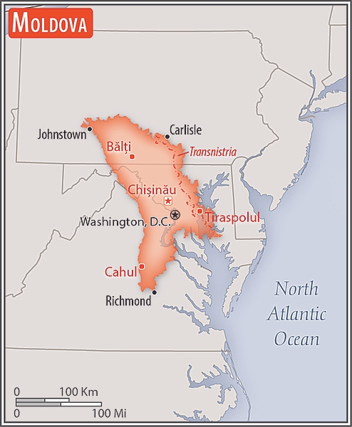 Area comparison map