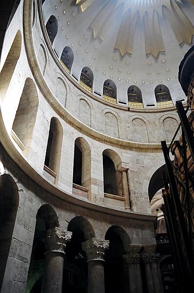 The dome of the Church of the Holy Sepulchre in Israeli-occupied East Jerusalem.