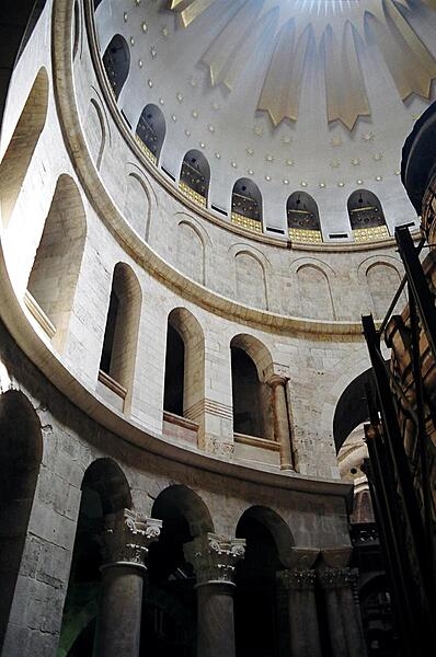 The dome of the Church of the Holy Sepulcher in East Jerusalem.