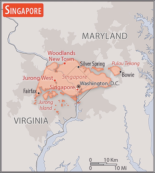 Area comparison map