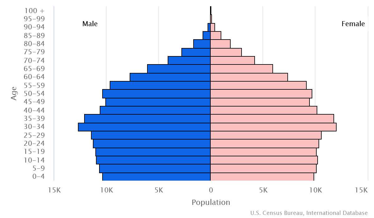 2023 population pyramids