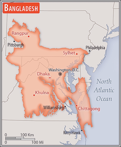 Area comparison map