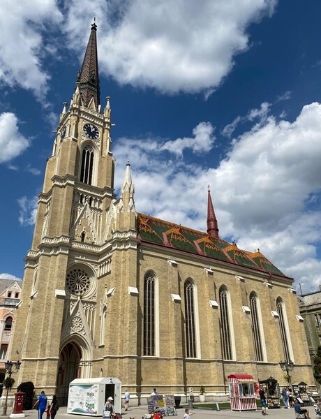 The Roman Catholic Name of Mary Church in the city of Novi Sad in northern Serbia is the tallest structure in the city (52 m; 171 ft). First constructed in the 11th century, the building was repeatedly destroyed in wars and fires but was rebuilt each time. The current structure dates to 1891.